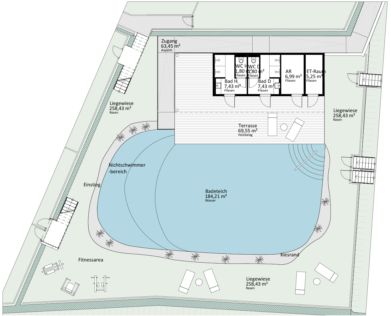 MaVie Grundstück 5 Badeteich